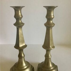 Brass candlesticks pair